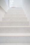 Marble Stairs Of Home Interior Perspective Stock Photo