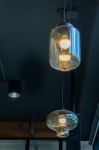 Vintage Hanging Light Bulb Decoration Stock Photo