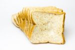 Whole Wheat Bread On White Background Stock Photo