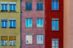 French Style Town Buildings Stock Photo