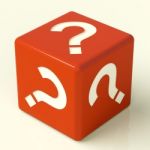 Question Mark Dice Stock Photo