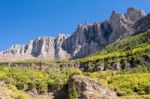 Scenic View Of Glacier National Park Stock Photo