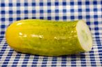 Cucumber On The Table Stock Photo