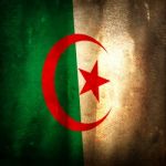 Old Grunge Flag Of Algeria Stock Photo