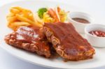 Barbecue Ribs Steak Stock Photo