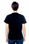 Young Casual Man Back View Stock Photo