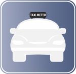 Flat Design Of Taxi Car  Illustration Stock Photo