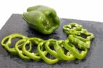 Green  Bell Peppers Stock Photo