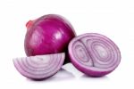 Red Onion Isolated On The White Background Stock Photo