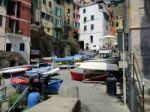 Riomaggiore View, Gulf Of 5 Terre O Stock Photo