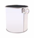 Stainless Can With Small Handle On White Background Stock Photo