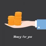 Hand Put Coin To Money ,business Idea Illustration  Stock Photo