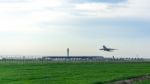 Airplane Up On Runway Stock Photo