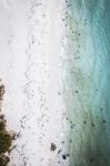 Ansons Bay From Above, Located Near Bay Of Fires On The North-east Coast Of Tasmania Stock Photo