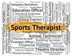 Sports Therapist Representing Physical Exercise And Therapists Stock Photo