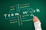 Team Work Concept Handwritten Stock Photo