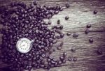 Coffee Time , Roasted Coffee Beans, Can Be Used As A Background Stock Photo