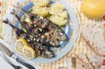 Atlantic Horse Mackerel Meal Stock Photo