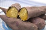 Oven Sweet Potatoes Stock Photo