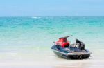 One Jet Ski On The Beach. Koh Samui,thailand Stock Photo