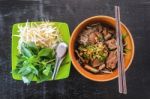 Flatlay Noodle Food  Thai Style Stock Photo