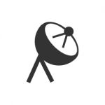 Satellite Dish Icon  Illustration On White Backgroun Stock Photo