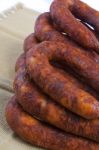 Portuguese Chorizo Stock Photo