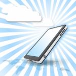 Smart Phone With Cloud Communication Stock Photo