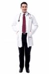 Handsome Male Doctor With Stethoscope Stock Photo