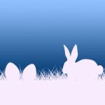 Easter Egg Represents Bunny Rabbit And Copy Stock Photo