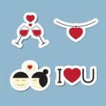 Love Icon Set Stock Photo