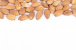 Almond Nuts Isolated On White Background Stock Photo