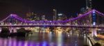 Story Bridge On New Years Eve 2016 In Brisbane Stock Photo