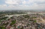 The Helicopter Shot From Dhaka, Bangladesh Stock Photo