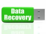 Data Recovery Pen Drive Means Safe Files Transfer Or Data Recove Stock Photo