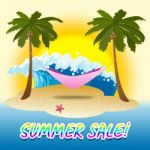 Summer Sale Retail Offer Beach Discount Promotions Stock Photo