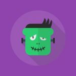 Halloween Flat Icon. Frankenstein Stock Photo