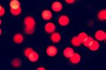 Red Bokeh Christmas Lights Stock Photo