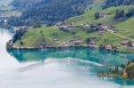 View Near Brienz In The Bernese Oberland Region Of Switzerland Stock Photo