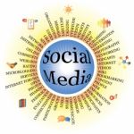 Social Media Wheel With Icons Stock Photo