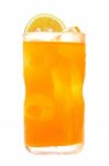 Orange Juice In Glass Stock Photo