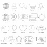 Set Of E-commerce Line Icon Editable Stroke Stock Photo