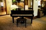 Grand Piano At Hotel Stock Photo