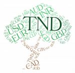 Tnd Currency Shows Worldwide Trading And Broker Stock Photo