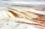 Mammoth Hot Springs Stock Photo