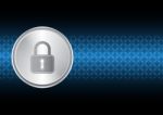 Technology Digital Cyber Security Lock Circle Background Stock Photo