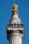 Monument To The Great Fire Of London Stock Photo