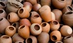 Group Of Clay Pottery Stock Photo