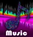 Music Word Represents Audio Track And Singing Stock Photo