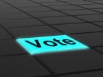 Vote Button Shows Options Voting Or Choice Stock Photo